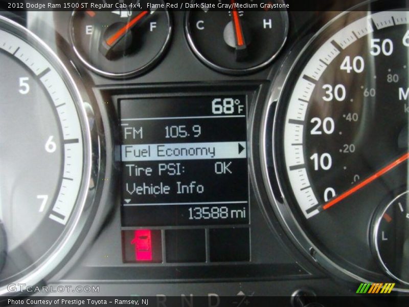 Flame Red / Dark Slate Gray/Medium Graystone 2012 Dodge Ram 1500 ST Regular Cab 4x4