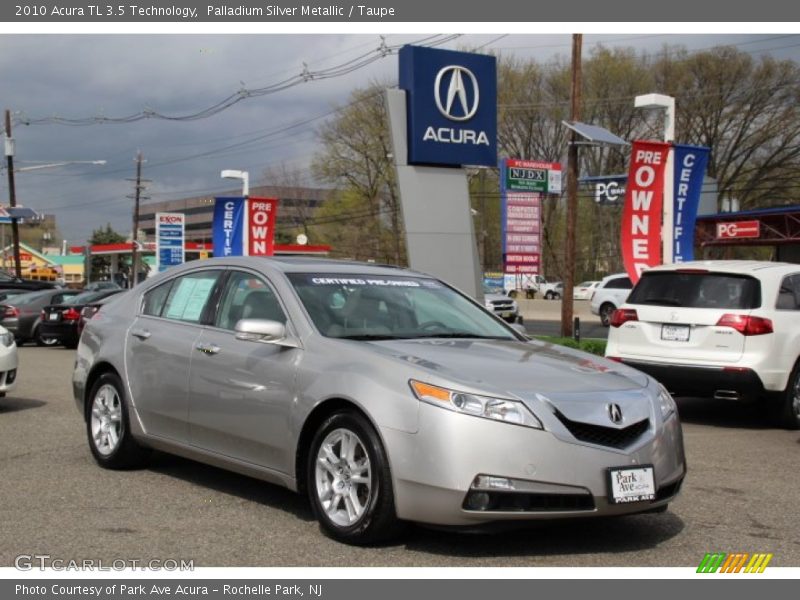 Palladium Silver Metallic / Taupe 2010 Acura TL 3.5 Technology