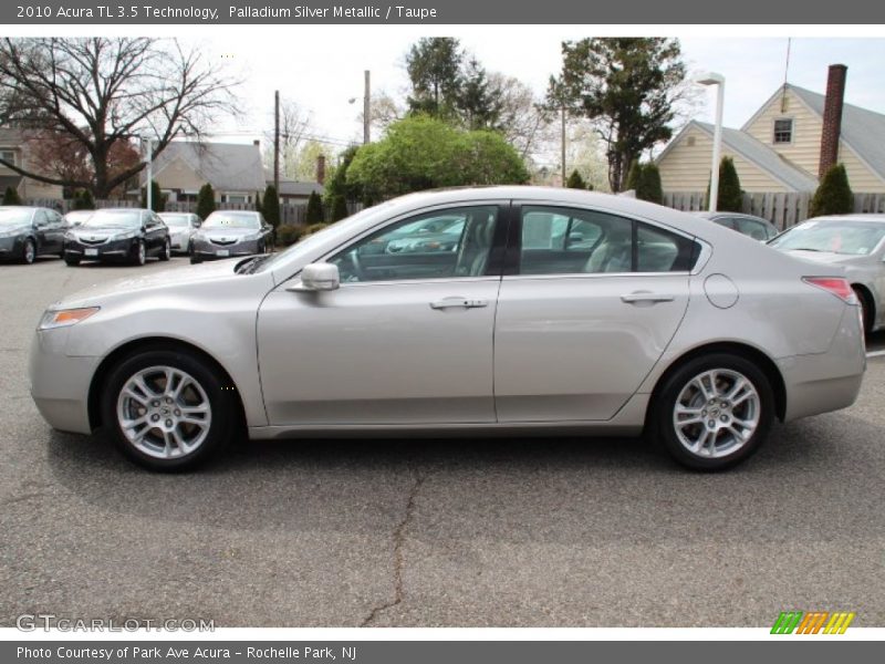 Palladium Silver Metallic / Taupe 2010 Acura TL 3.5 Technology