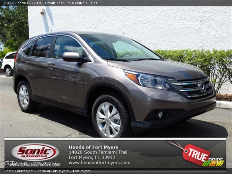 Urban Titanium Metallic / Beige 2013 Honda CR-V EX