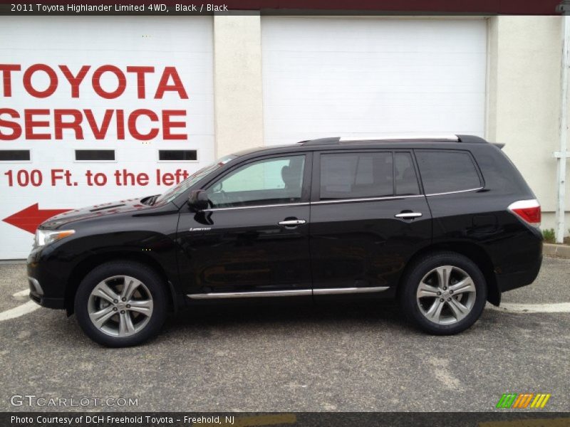 Black / Black 2011 Toyota Highlander Limited 4WD