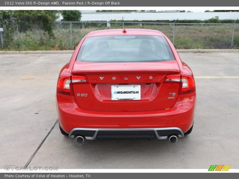 Passion Red / R-Design Off Black 2012 Volvo S60 R-Design AWD