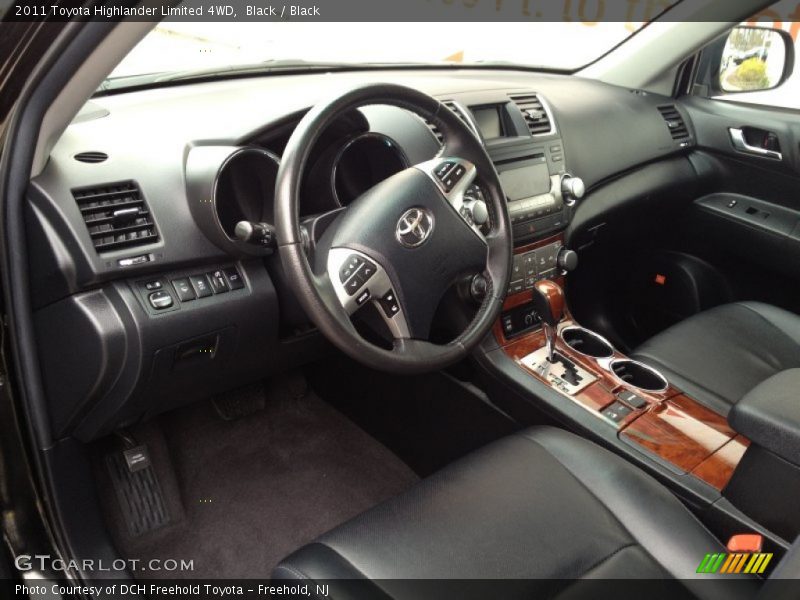 Black / Black 2011 Toyota Highlander Limited 4WD