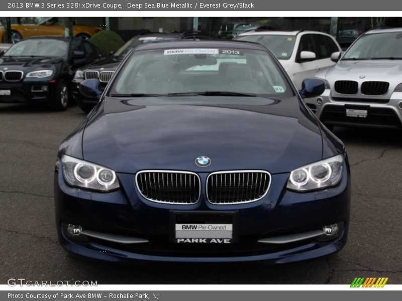 Deep Sea Blue Metallic / Everest Grey/Black 2013 BMW 3 Series 328i xDrive Coupe