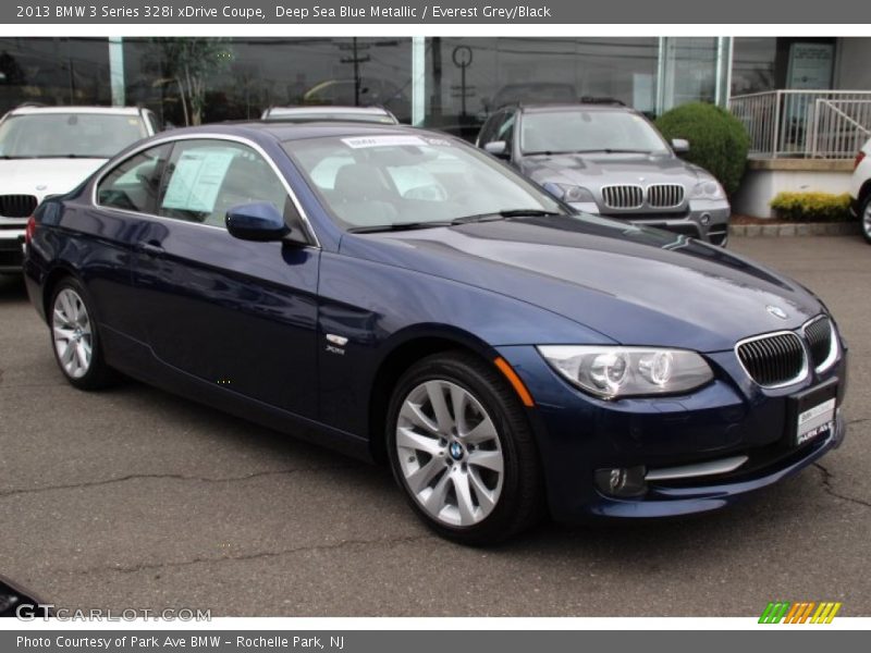 Deep Sea Blue Metallic / Everest Grey/Black 2013 BMW 3 Series 328i xDrive Coupe