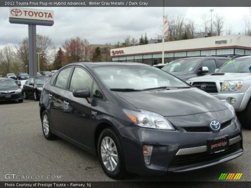 Winter Gray Metallic / Dark Gray 2012 Toyota Prius Plug-in Hybrid Advanced