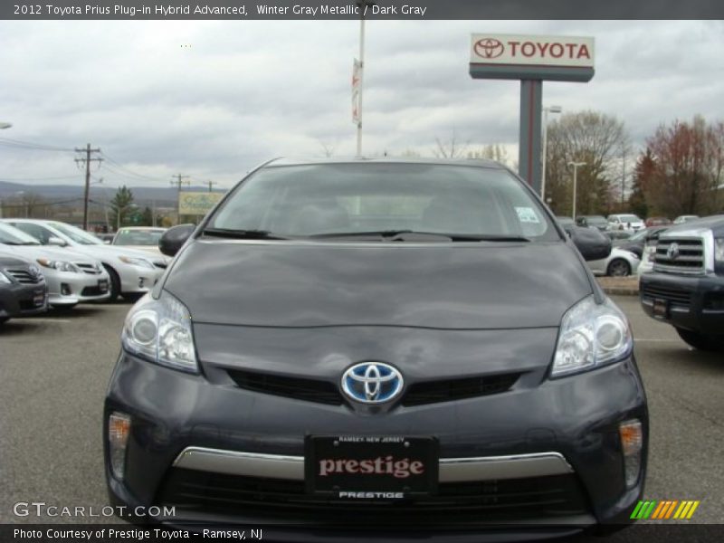 Winter Gray Metallic / Dark Gray 2012 Toyota Prius Plug-in Hybrid Advanced