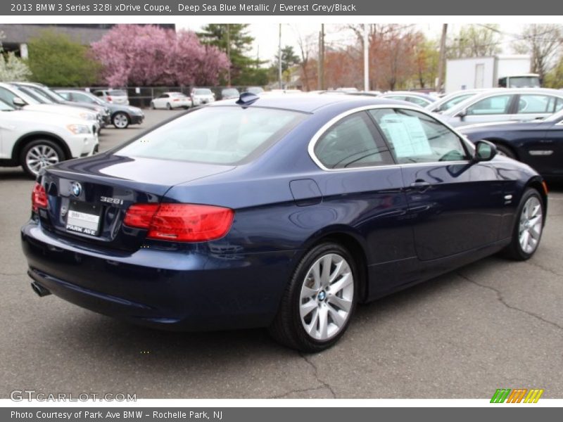 Deep Sea Blue Metallic / Everest Grey/Black 2013 BMW 3 Series 328i xDrive Coupe