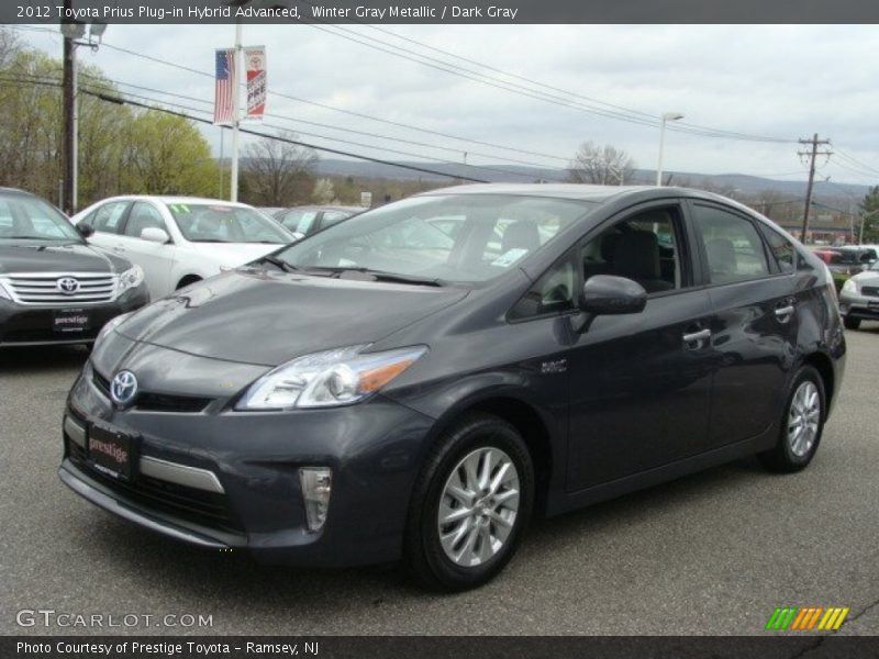 Winter Gray Metallic / Dark Gray 2012 Toyota Prius Plug-in Hybrid Advanced
