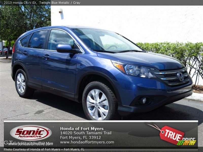 Twilight Blue Metallic / Gray 2013 Honda CR-V EX