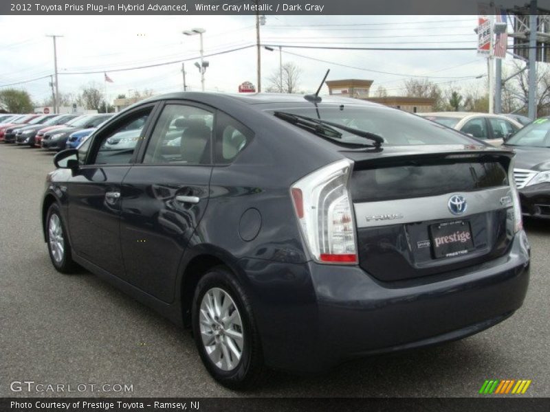 Winter Gray Metallic / Dark Gray 2012 Toyota Prius Plug-in Hybrid Advanced