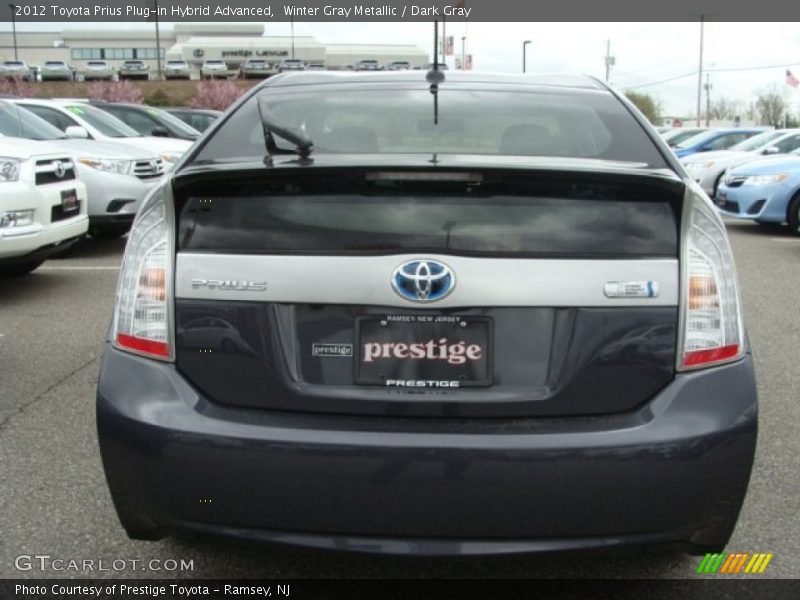 Winter Gray Metallic / Dark Gray 2012 Toyota Prius Plug-in Hybrid Advanced
