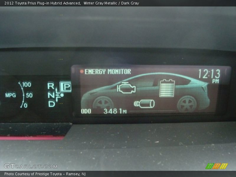 Winter Gray Metallic / Dark Gray 2012 Toyota Prius Plug-in Hybrid Advanced