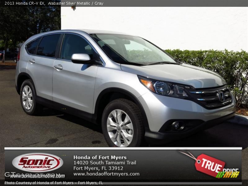 Alabaster Silver Metallic / Gray 2013 Honda CR-V EX
