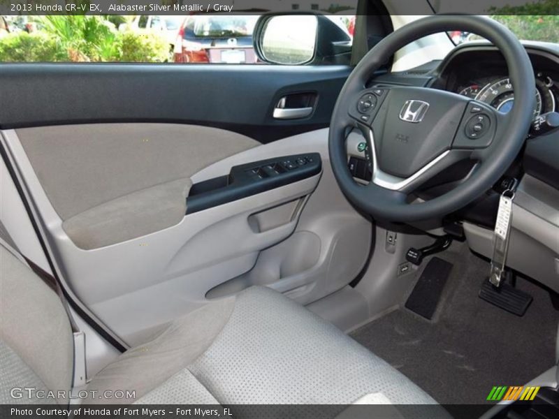 Alabaster Silver Metallic / Gray 2013 Honda CR-V EX