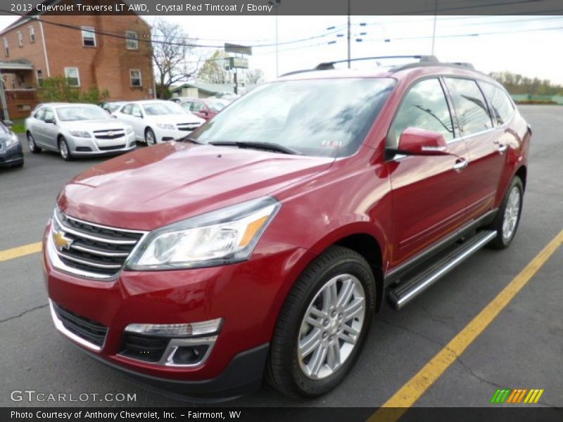 Crystal Red Tintcoat / Ebony 2013 Chevrolet Traverse LT AWD