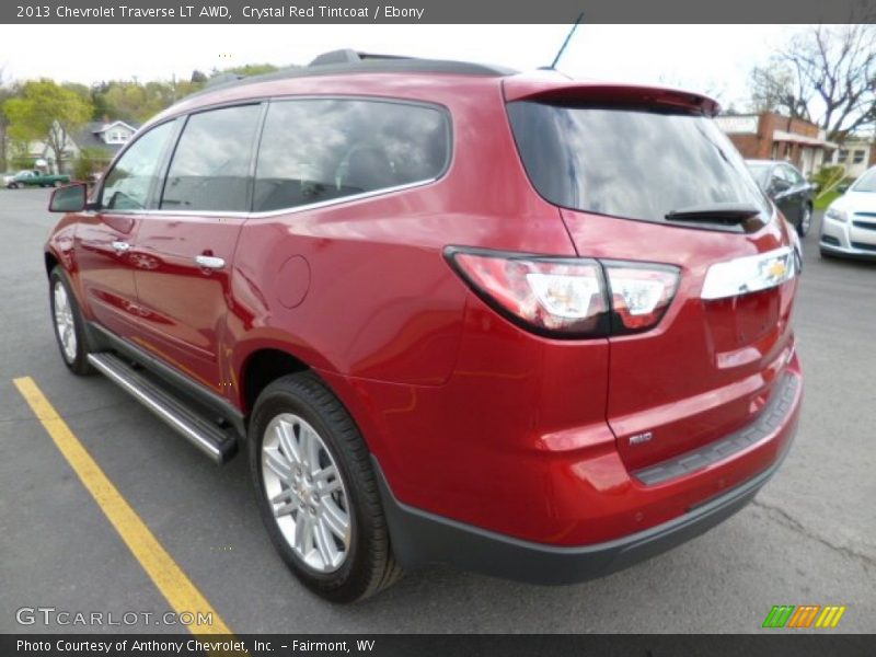 Crystal Red Tintcoat / Ebony 2013 Chevrolet Traverse LT AWD