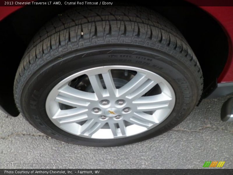 Crystal Red Tintcoat / Ebony 2013 Chevrolet Traverse LT AWD