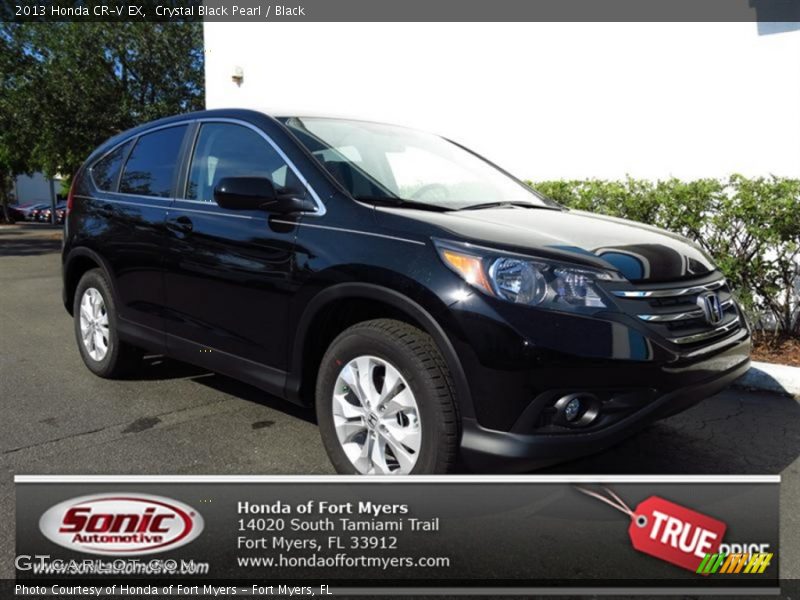 Crystal Black Pearl / Black 2013 Honda CR-V EX