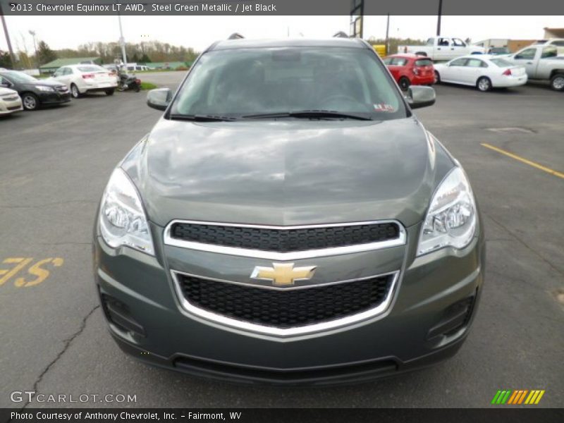 Steel Green Metallic / Jet Black 2013 Chevrolet Equinox LT AWD