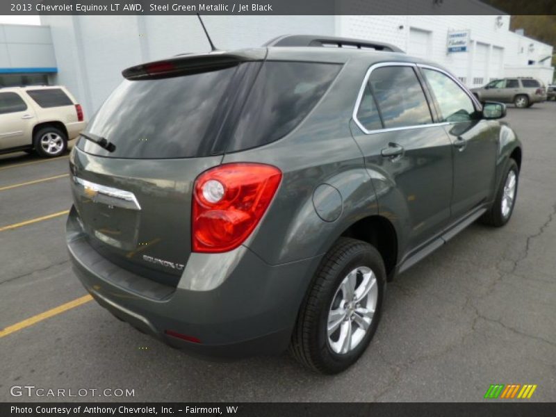 Steel Green Metallic / Jet Black 2013 Chevrolet Equinox LT AWD