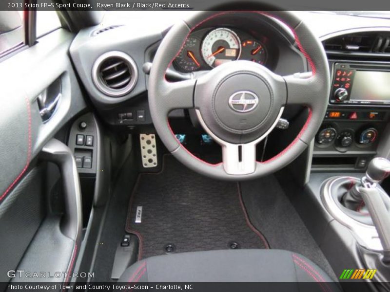 Raven Black / Black/Red Accents 2013 Scion FR-S Sport Coupe