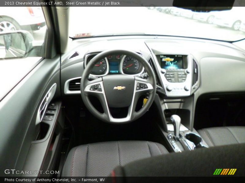 Steel Green Metallic / Jet Black 2013 Chevrolet Equinox LT AWD