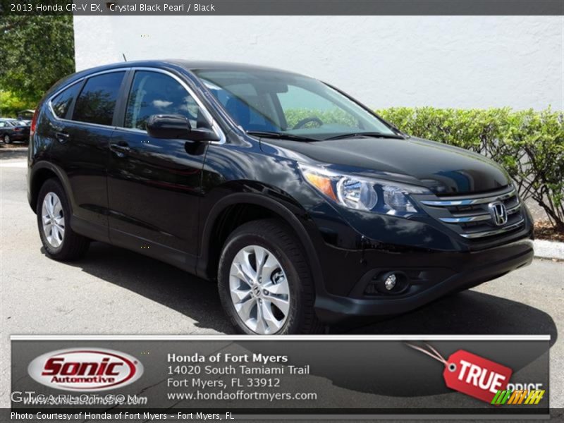 Crystal Black Pearl / Black 2013 Honda CR-V EX