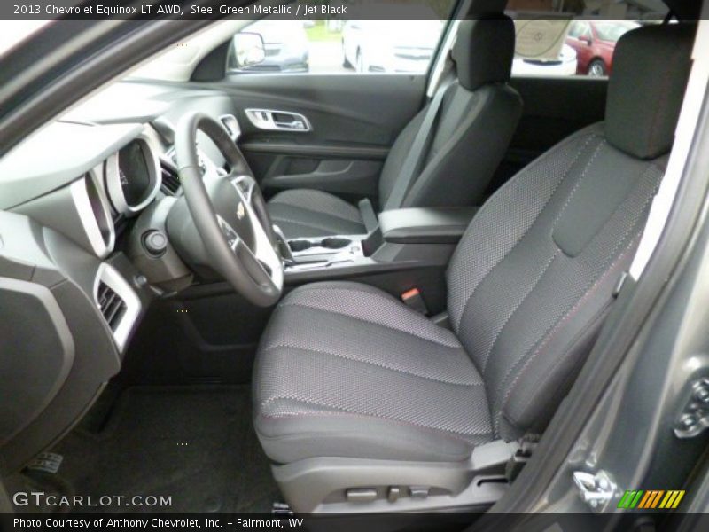 Steel Green Metallic / Jet Black 2013 Chevrolet Equinox LT AWD