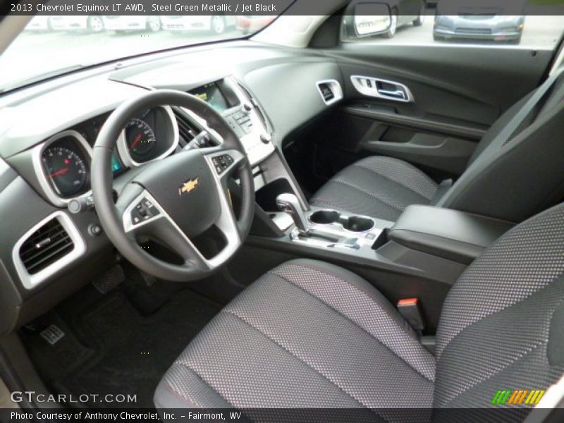 Steel Green Metallic / Jet Black 2013 Chevrolet Equinox LT AWD
