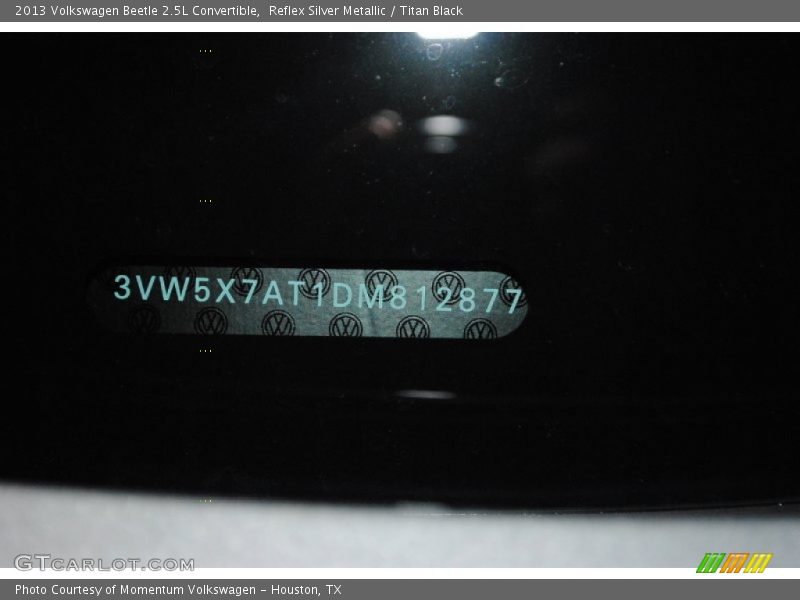Reflex Silver Metallic / Titan Black 2013 Volkswagen Beetle 2.5L Convertible