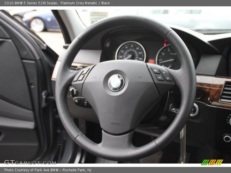 Platinum Grey Metallic / Black 2010 BMW 5 Series 528i Sedan