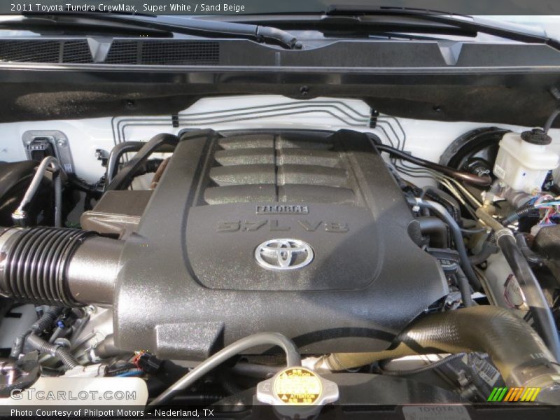 Super White / Sand Beige 2011 Toyota Tundra CrewMax
