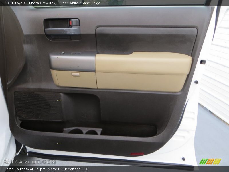 Super White / Sand Beige 2011 Toyota Tundra CrewMax
