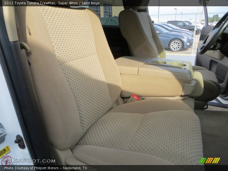 Super White / Sand Beige 2011 Toyota Tundra CrewMax