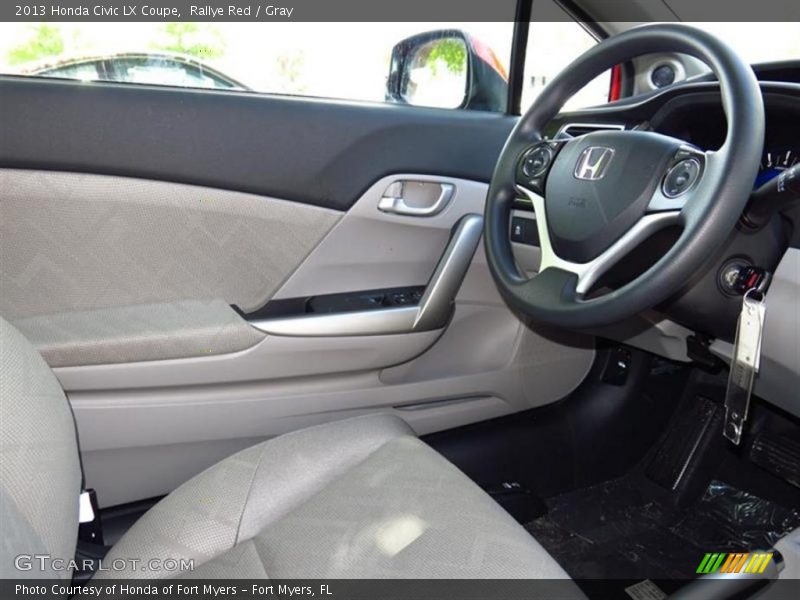 Rallye Red / Gray 2013 Honda Civic LX Coupe