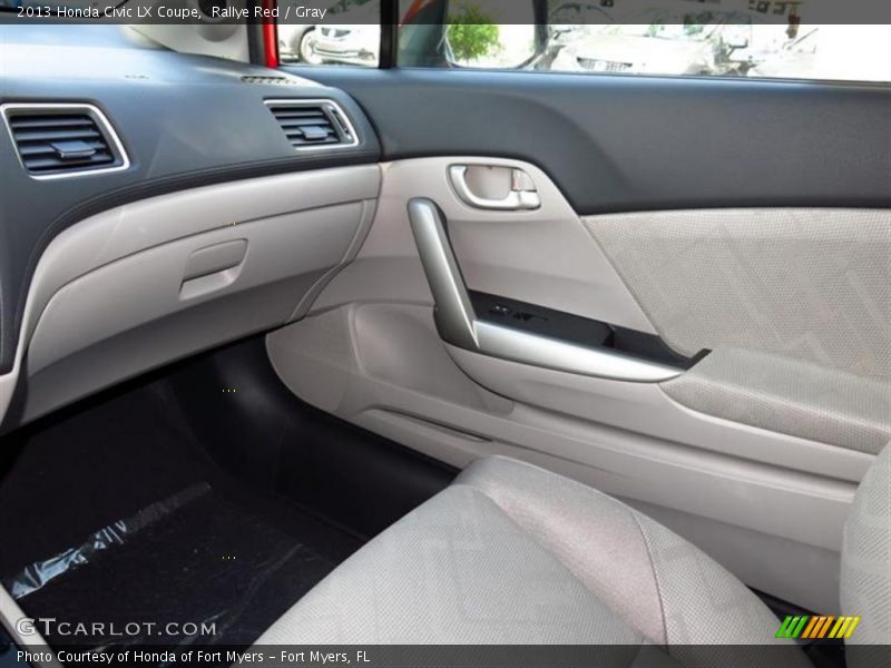 Rallye Red / Gray 2013 Honda Civic LX Coupe