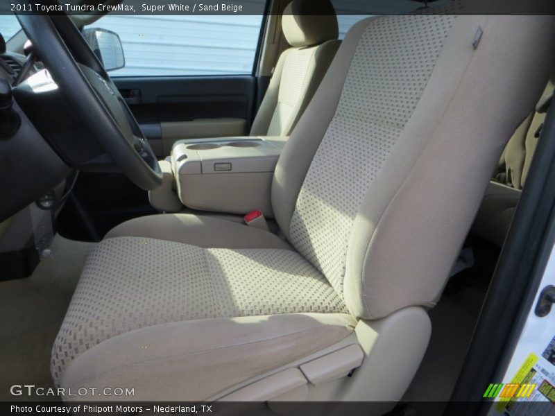 Super White / Sand Beige 2011 Toyota Tundra CrewMax