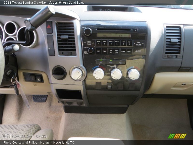 Super White / Sand Beige 2011 Toyota Tundra CrewMax
