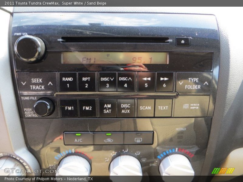 Super White / Sand Beige 2011 Toyota Tundra CrewMax