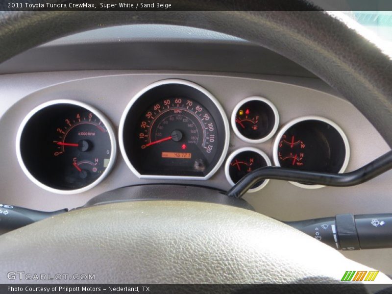 Super White / Sand Beige 2011 Toyota Tundra CrewMax