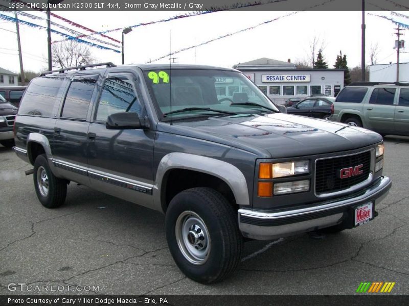 Storm Gray Metallic / Gray 1999 GMC Suburban K2500 SLT 4x4