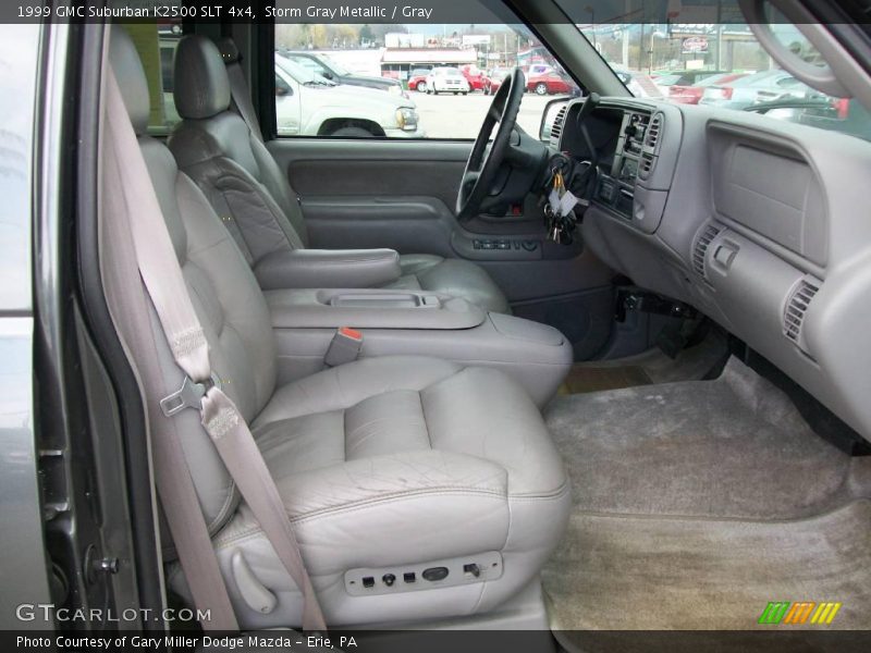 Storm Gray Metallic / Gray 1999 GMC Suburban K2500 SLT 4x4