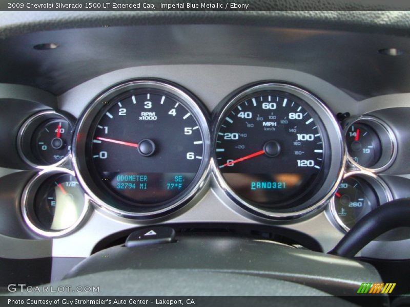 Imperial Blue Metallic / Ebony 2009 Chevrolet Silverado 1500 LT Extended Cab