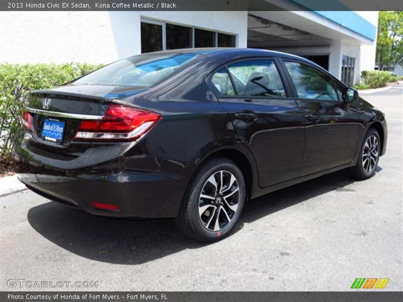 Kona Coffee Metallic / Black 2013 Honda Civic EX Sedan