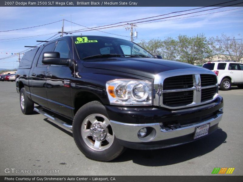 Brilliant Black / Medium Slate Gray 2007 Dodge Ram 2500 SLT Mega Cab
