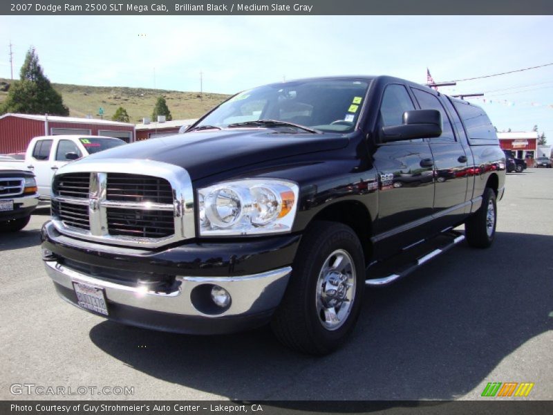 Brilliant Black / Medium Slate Gray 2007 Dodge Ram 2500 SLT Mega Cab