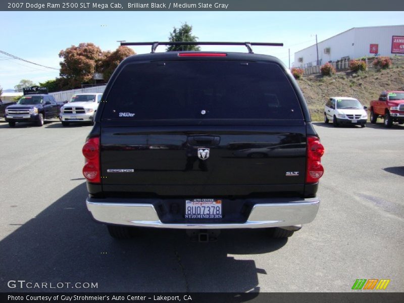 Brilliant Black / Medium Slate Gray 2007 Dodge Ram 2500 SLT Mega Cab