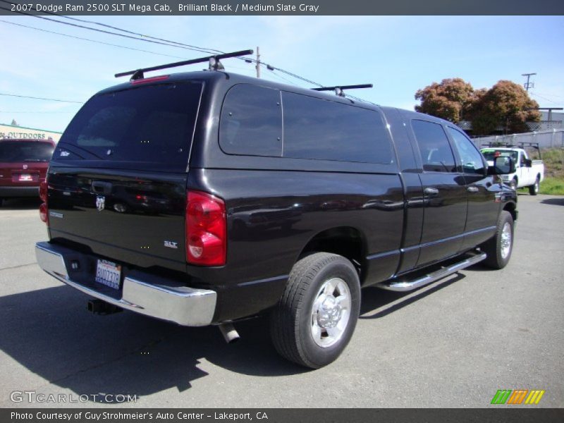 Brilliant Black / Medium Slate Gray 2007 Dodge Ram 2500 SLT Mega Cab
