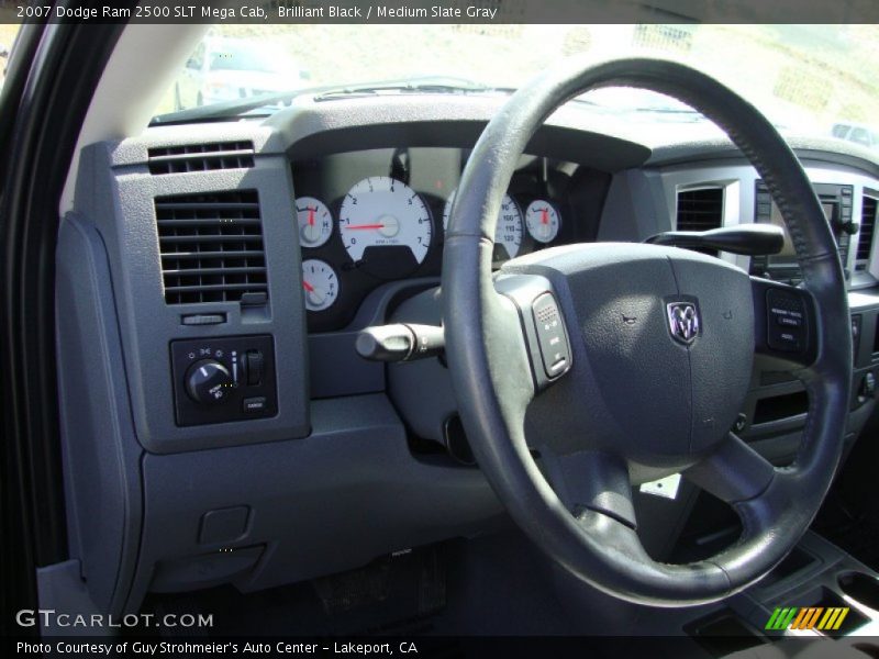 Brilliant Black / Medium Slate Gray 2007 Dodge Ram 2500 SLT Mega Cab